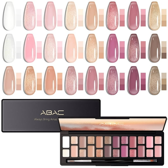 Set de esmaltes de uñas ABAC Solid Jelly Gel, 24 colores, sin hema