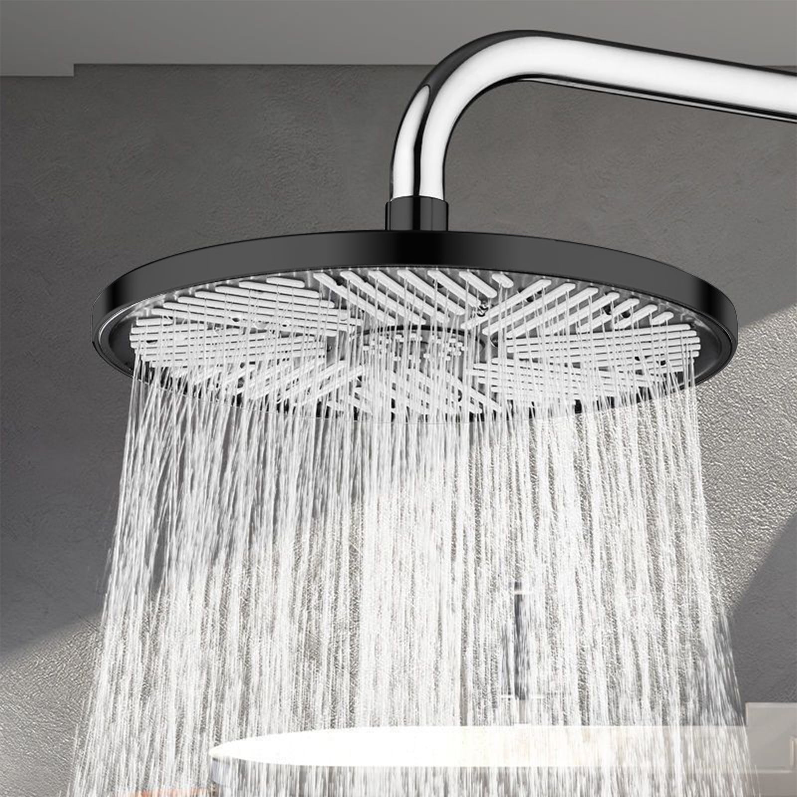 Usloyux Under $5 High Pressure Rain Shower Head, 10 Inch Oversized Panel Strong Water Output, ABS Rustproof Design, Easy Install No Tool Needed, Bathroom Upgrade