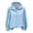 Light Blue, variant on Babysbule Women's Ruffled High Collar Puff Sleeve Half Button Blouse, Loose Fit Casual Top for Spring Summer Daily Wear