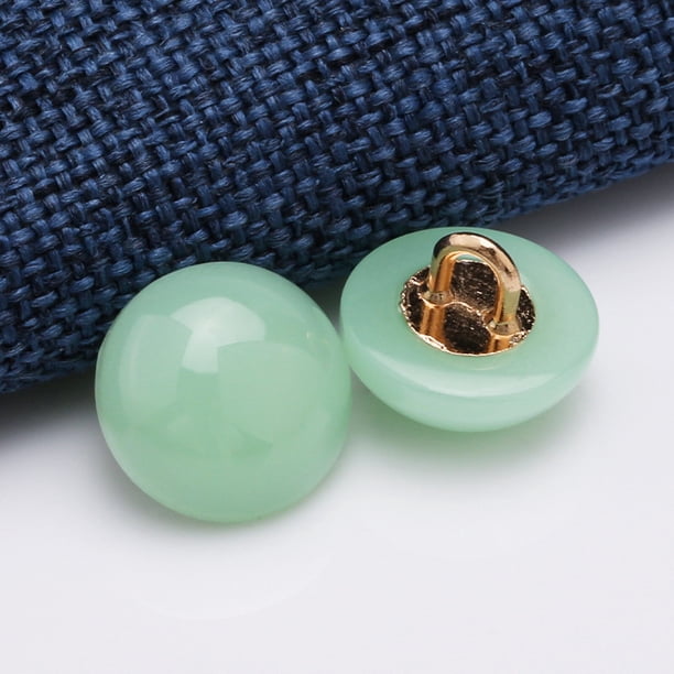 Nvzi 20 botones verdes de 11,5 mm para coser - Botones de resina y aleación para cierres de costura - Ideales para diversas manualidades y decoración de prendas de vestir