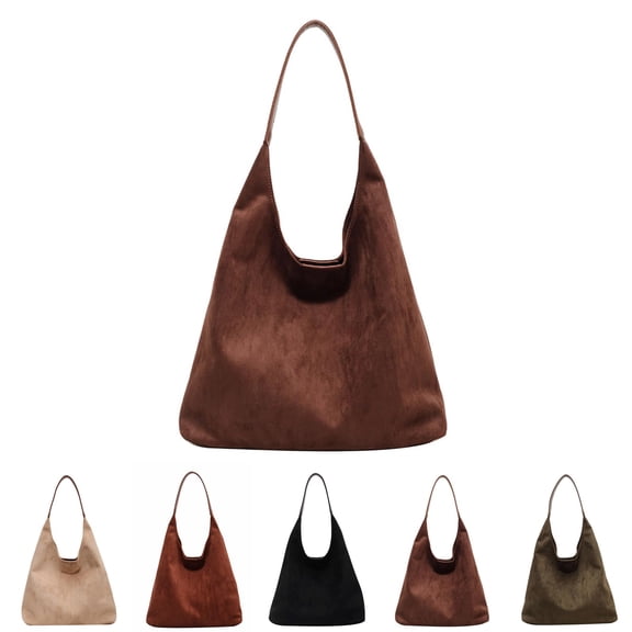 Modstep Suede Bag for Women Slouchy Underarm Shoulder Tote Purses 2025 Winter and Fall Ladies Work College Handbags Beige