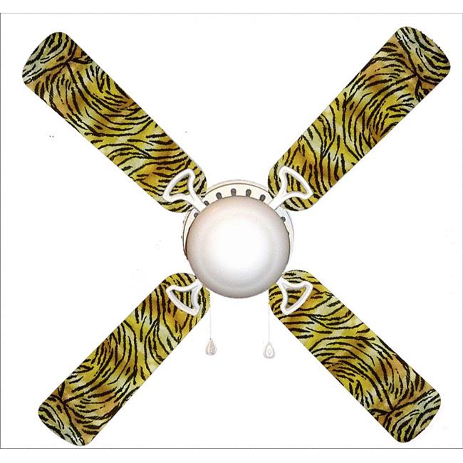 888 Cool Fans F420001118 42 in. Tiger Stripe Print 4Blades Ceiling