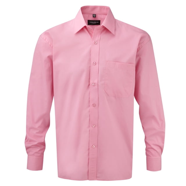 Kustom Kit - Camisa de manga Modelo Pure Cotton hombre caballero 100% algodón - Trabajo/Fiesta/Verano (Rosa luminoso)