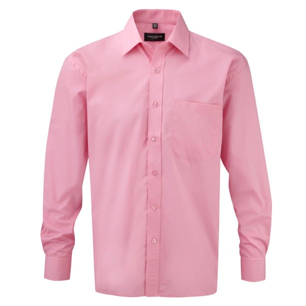 Kustom Kit - Camisa de manga Modelo Pure Cotton hombre caballero 100% algodón - Trabajo/Fiesta/Verano (Rosa luminoso)