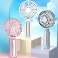 thumbnail image 3 of Inteprter Ventilador de mano Dispositivo de enfriamiento personal portátil Enfriador de oficina Blanco Electrodomésticos Rosado Inteprter HA063617-02B, 3 of 6