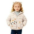 thumbnail image 4 of Staki Kids Boy's Winter Coat Hooded Puffer Windbreaker Warm Cotton Jacket Parka Down Outdoor Coats Toddler Coats(Beige,12-18 Months), 4 of 6