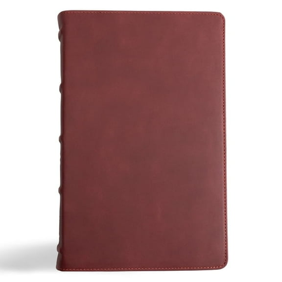 Holman Handcrafted Collection CSB Single-Column Personal Size Bible, Holman Handcrafted Collection, Marbled Burgundy Premium Calfskin, (Hardcover)