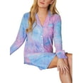 thumbnail image 3 of Doublju Women's Long Sleeve Button Down Nightgown Sleepwear Pajama Dress (Plus Size Available), 3 of 4