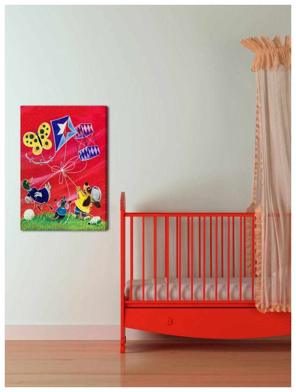 Marmont Hill "Flying a Kite" by Curtis Painting Print on Canvas