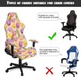 thumbnail image 6 of SCRAWLGOD Tulip Floral Print Violet Beige Print 4 PCS Gaming Chair Covers, Stretchable Chair Protective Cover with 2 Pieces Arm Rest Cushion Anti-Dust Universal Chair Slipcover Protector, 6 of 7
