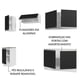 thumbnail image 4 of Cocina Integral Completa Madesa Glamy 240cm Blanco/Negro, 4 of 5