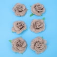 thumbnail image 3 of Flor De Yute, Flor De Arpillera, Accesorios De Ropa, Flores De Yute Hechas A Mano, Arpillera, Decoración Del Banquete De Boda, Accesorios De Ropa DIY, Hojas De Rosas De 5cm ANGGREK Otros, 3 of 8