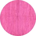 thumbnail image 1 of Ahgly Company Indoor Round Abstract Pink Modern Area Rugs, 7' Round, 1 of 4