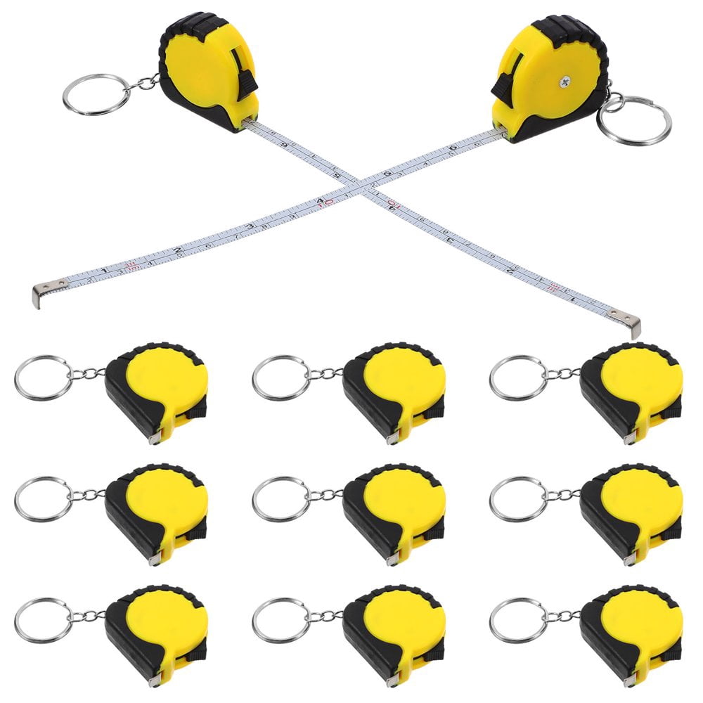 HLONK 12pcs Small Tape Measure Retractable Mini Tape Measure Portable Tape Measure Keychain