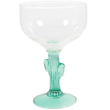 

NUOLUX 1Pc Creative Cactus-shaped Wine Cup Glass Drinking Cup Desktop Decor (Transparent)