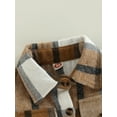 thumbnail image 5 of Toddler Flannel Shirt Jacket Plaid Long Sleeve Lapel Button Down Shacket Little Kids Boys Girls Shirts Coats, 5 of 9