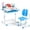 Blue, variant on COSVALVE Height Adjustable Kids Desk and Chair Set Ergonomic with Tilting Desktop,2-Tier Bookshelf,Drawer for Reading Writing Drawing(Pink)