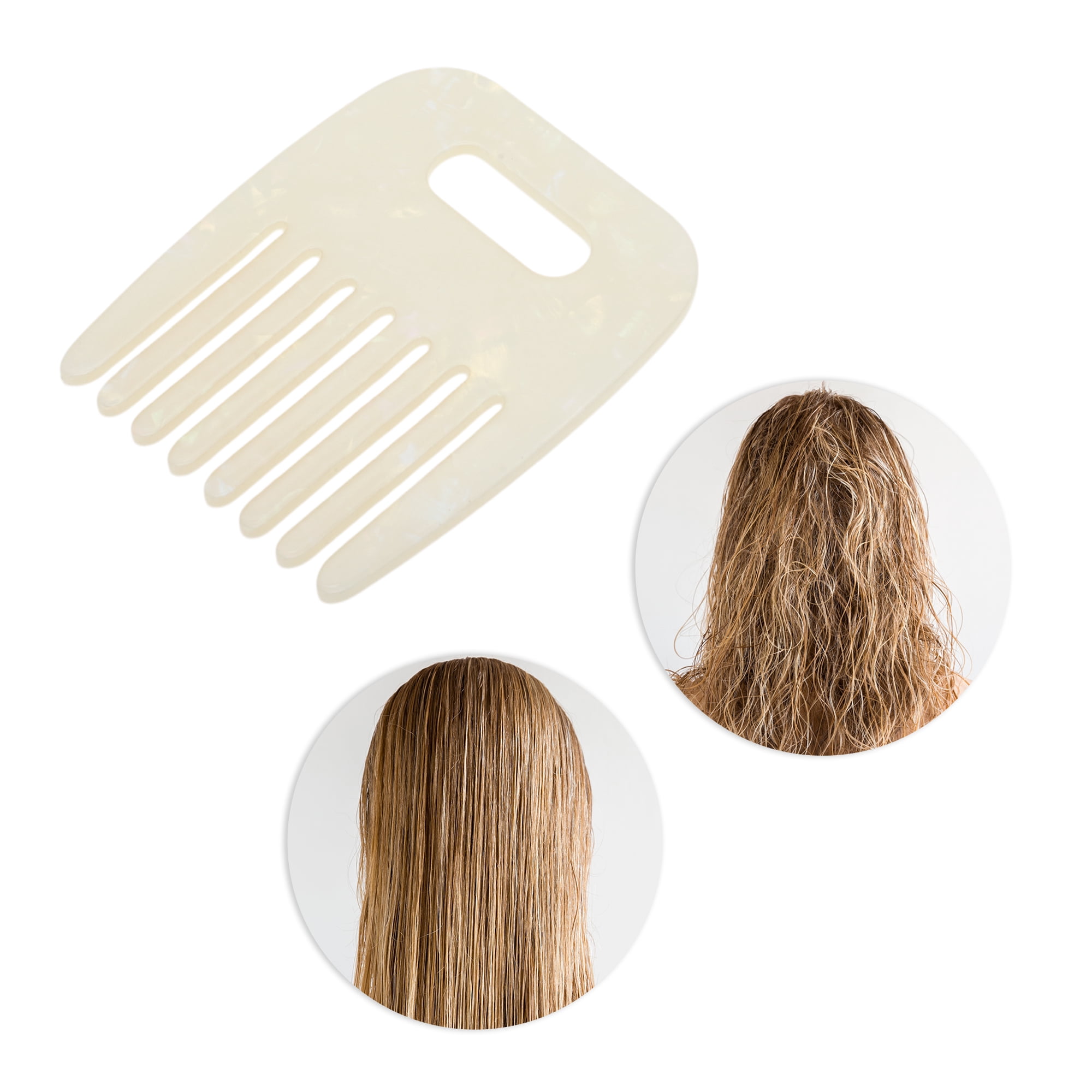 Unique Bargains 1 Pc Durable Vintage Portable Hair Insert Comb Colorful White