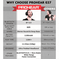 thumbnail image 6 of PROHEAR 037 Bluetooth 6.0 Hearing Protection Headphones,30dB SNR Safety Noise Reduction Ear Muffs,120H Playtime for Mowing, Workshops, Snowblowing - Black, 6 of 8