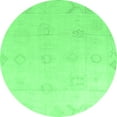 thumbnail image 1 of Ahgly Company Indoor Round Oriental Emerald Green Traditional Area Rugs, 8' Round, 1 of 4