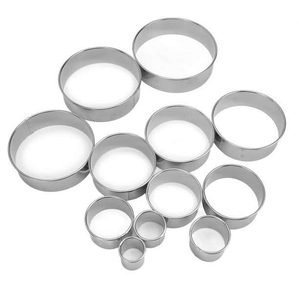 Molde para hornear en forma de anillo, 12 piezas, moldes redondos portátiles para galletas, moldes para galletas, molde para cortar galletas, solución innovadora