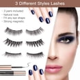 thumbnail image 3 of Juego de 3 pares de pestañas postizas oso de fresa con delineador magnético 5ml, 3 of 5