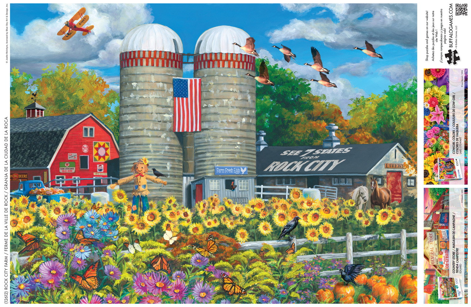 Buffalo Games Country Life Rock City Farm 1000-Piece Interlocking Jigsaw Puzzle for Adults Ages 14+