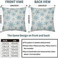 thumbnail image 4 of Ligt Blue Winter Snowflakes Pillow Covers 20x20 Set of 2 Christmas Decorative Throw Pillows Outdoor Farmhouse Xmas Holiday Seasnoal Pillowcases Cushion Case Decor for Home Sofa Couch Bed, 4 of 4