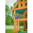 thumbnail image 4 of Creative Cedar Designs Mountain View Lodge Cedar Swingset with Wooden Roof, Monkey Bars, Climbing Wall & Rope, Slide, Sandbox, Belt Swings and Trapeze, 4 of 11