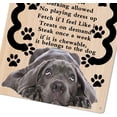 thumbnail image 3 of Funny This Home is Filled with Kisses Wagging Tail Love Metal Tin Sign Wall Decor Rustic Farmhouse Dog Signs with Sayings for Home Decor Gifts 8 x 12 inch for Dog Lovers, 3 of 4