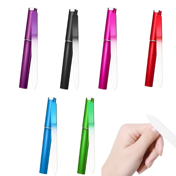 RAGUPEL 2026 New Crystal Glass Nail File Double Sided Finger Nail Files for Manicure Nail Care for Home,Salon,Travel Glass Nail Files (Assorted Color)