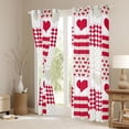 thumbnail image 3 of Castle Fairy Teens Adults Love Heart Print Black Out Curtains,Geometric Plaid Stripes Curtains Pack of 2 (42x63 Each),Happy Valentine's Day Bedroom Curtains,Luxury Bedroom Decor, 3 of 6