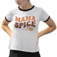 thumbnail image 2 of Mama Spice Ringer Tee Shirt Unisex Large White/Black, 2 of 5