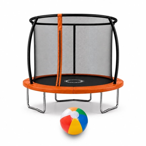 Trampolin Brincolin 08 Pies 2,44 m Con Red de Seguridad y Estructura de Acero