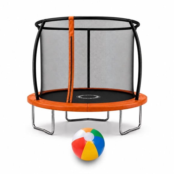 Trampolin Brincolin 08 Pies 2,44 m Con Red de Seguridad y Estructura de Acero