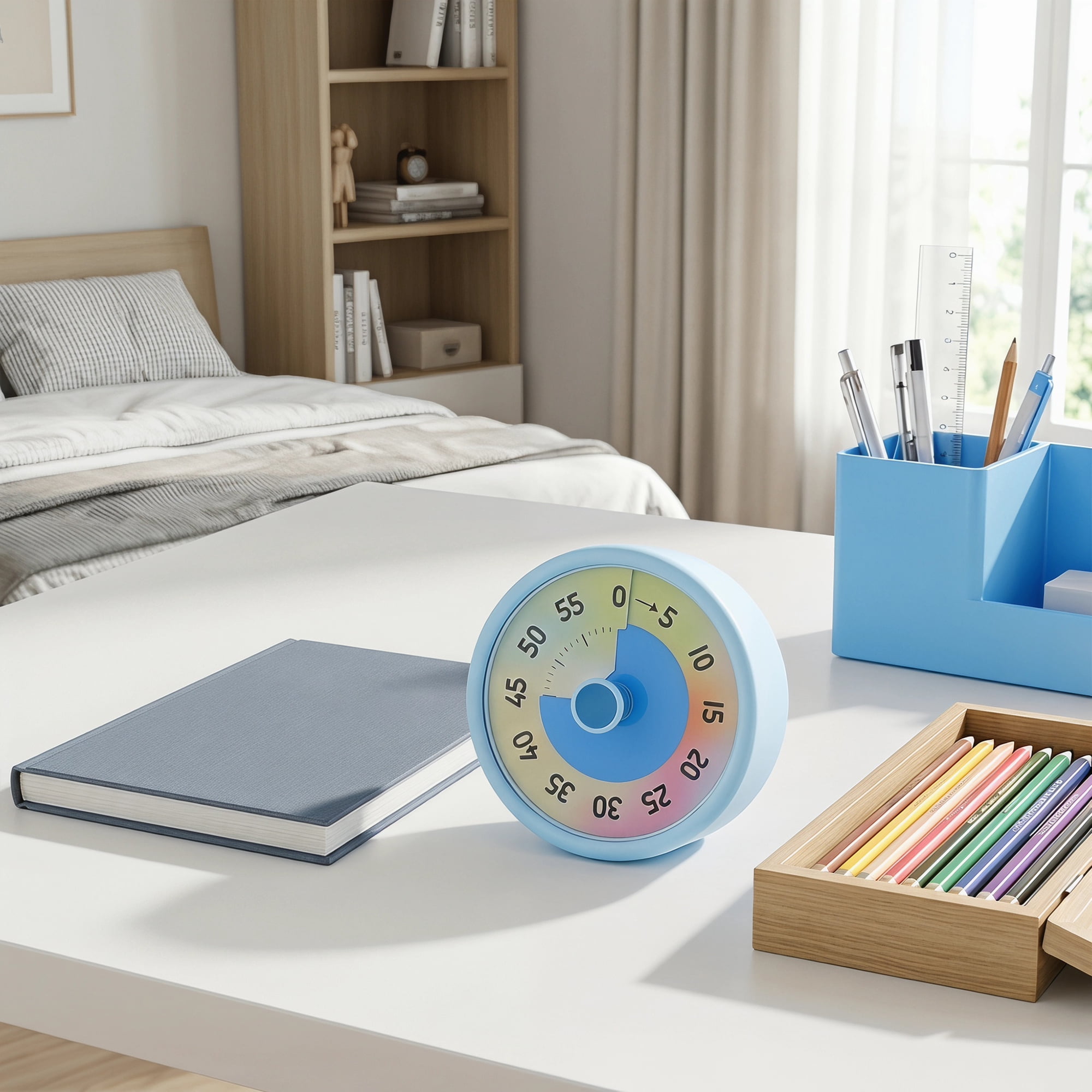 Unique Bargains 60 Minute Kitchen Digital Visual Timer Blue-A
