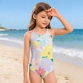 thumbnail image 2 of Grblisyd Girls Swimsuits Size 10-12 Cute Cartoon Raceback One Piece Swimwear Crew Neck Beach Bathing Suit, 2 of 6