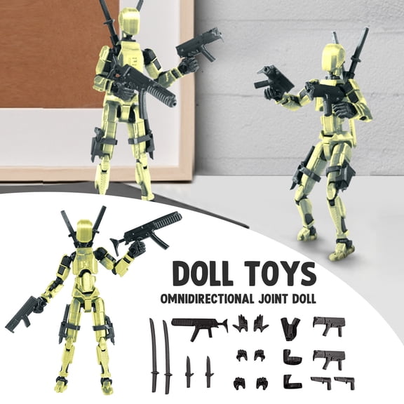 DUMMY 13 3D Printed Articulated Doll,5.31in Multi-Jointed Movable Robot with Multi-Color Options for Desktop Decor, Collection, and Festival Gifts