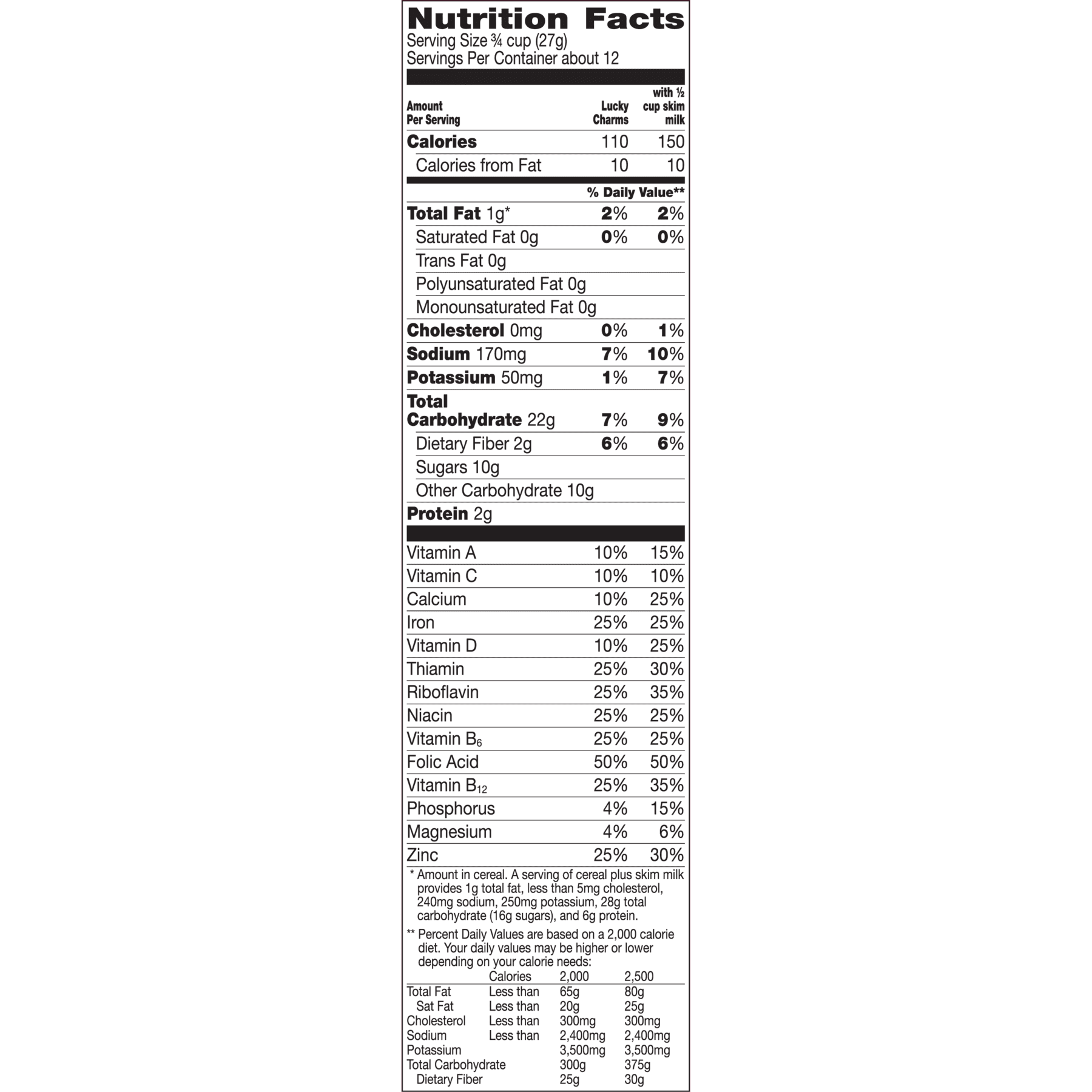 Lucky Charms Nutritional Facts Besto Blog