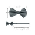 thumbnail image 2 of INSPIRE CHIC Men's Pre-tied Bow Ties Double Layered Adjustable Solid Color Bow Tie Grey, 2 of 4