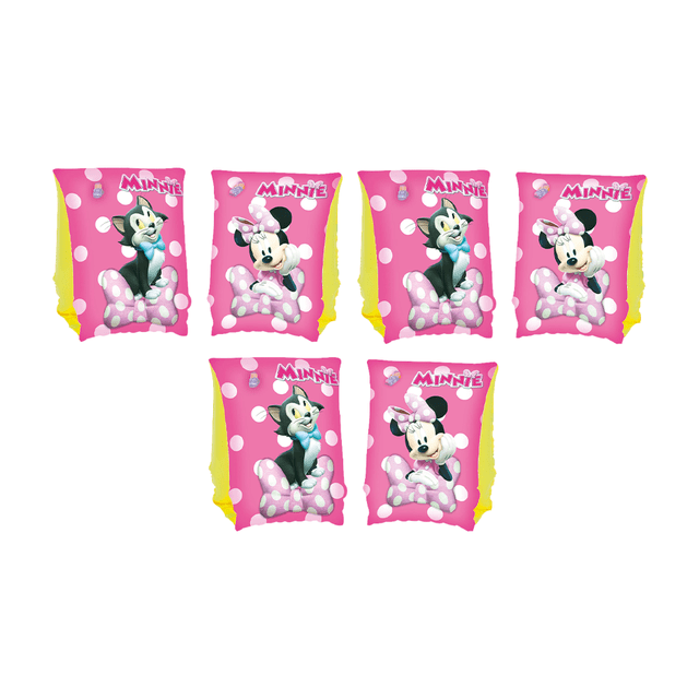 Flotadores Inflables Flotis Infantil De Minnie Bestway 3 Piezas Rosa 3 a 6 años 18 kg a 30 kg 25 cm x 15 cm