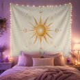 thumbnail image 2 of Stylized Sun Circular With Core Wavy Flame Like, Mystical Fantasy for Space Lovers, Galaxy Room Decor, Housewarming Gift, Tapestry Wall Hanging for Bedroom and Dorm, 2 of 7
