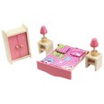 thumbnail image 1 of Baby Girl Play House Mini Simulation Children‘s Small  Doll House Toy Bed Kitchen Sofa Model Set Powder, 1 of 7