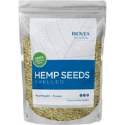 BIOVEA 100% Organic Raw Shelled Hemp Seeds, 8 oz