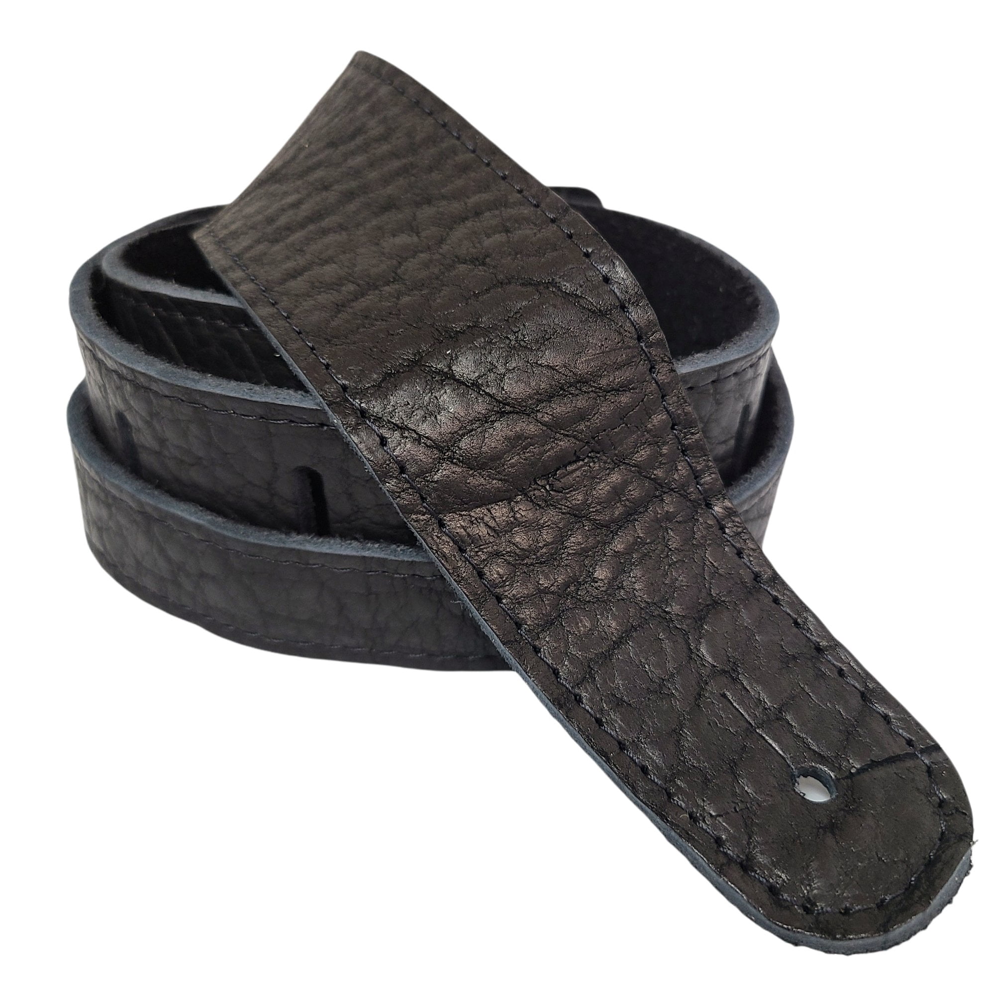Henry Heller HAB2-CHC Leather Series 2 in. Guitar Strap - Buffalo Chocolate