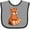 Heather and Black, variant on Red Panda T-shirt Boys or Girls Baby Bib