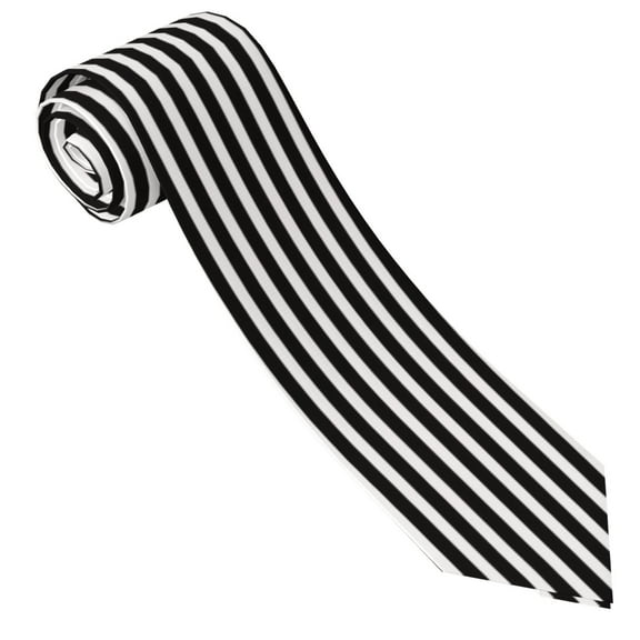 Men'S Black And White Stripes Fashion Business Wedding Neckties Ties