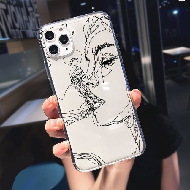 Funda de teléfono divertida de silicona suave para iPhone 14 13 11 Pro Max 12 SE2020 7 8 Plus XR XS Max Funda trasera transparente de lujo Funda Coque Tan Jianjun unisex