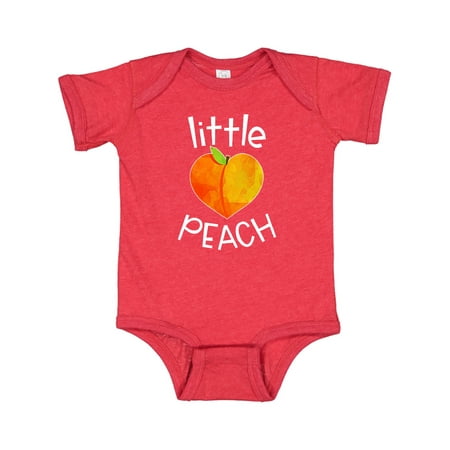 

Inktastic Little Peach Cute Heart Shaped Peach Gift Baby Boy or Baby Girl Bodysuit