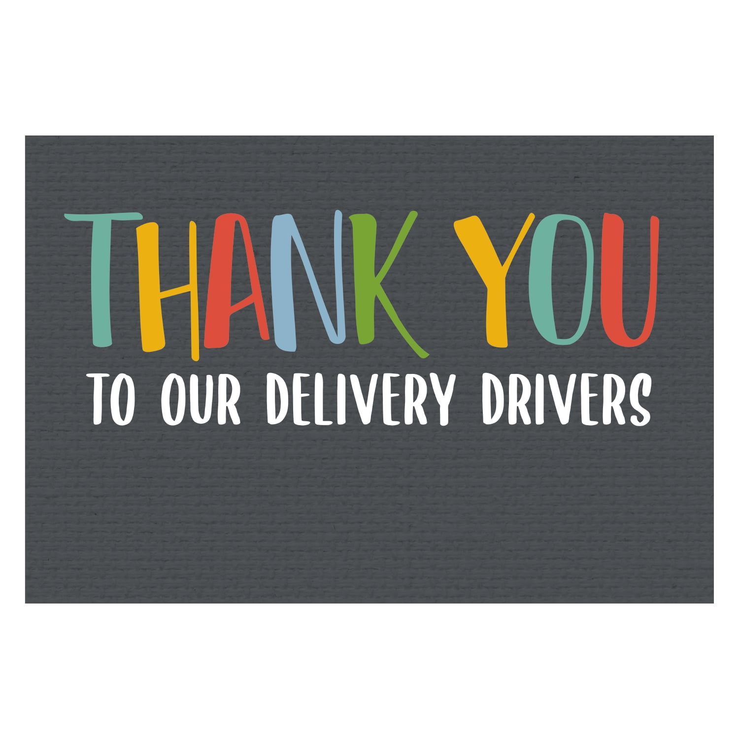 Personalized Planet 27x18 Thank You To Our Delivery Drivers Doormat with Custom Family Name Printed on Colorful Rectangular 1/8” Thick Non Slip Mat for Kitchen Hallway Deck or Porch